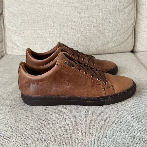 Thursday Boot Company Brown Leather Low Top Sneakers Men's Premier